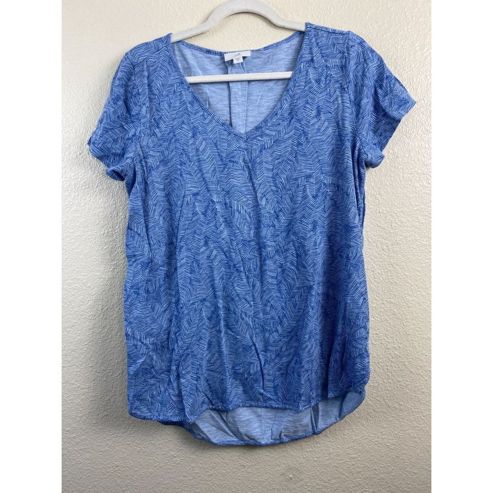 J.Jill Tencel Modal Top Womens Medium Blue Casual Beach Vacation Boho Coastal